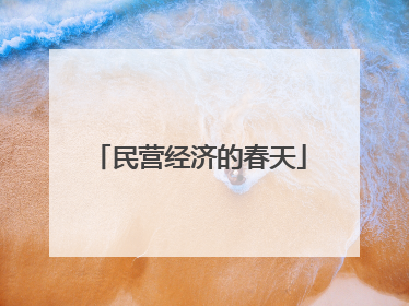 民营经济的春天